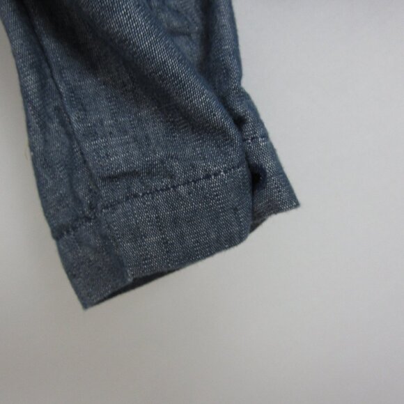 Vtg Zucca Travail Womens Small Blue LS Linen Cotton Blend Jacket Made in France - Picture 10 of 15